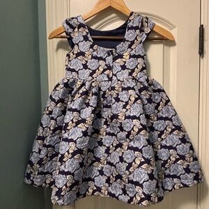 Janie and Jack Girls Floral Brocade Dress – Size 4. WORN ONCE